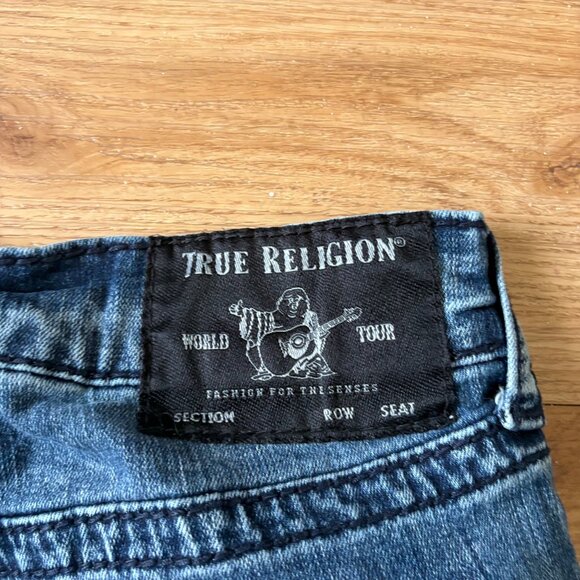 True Religion Rocco Relaxed Skinny Moto Leg MR Denim Jeans Blue Men’s Size 30 - Picture 9 of 12